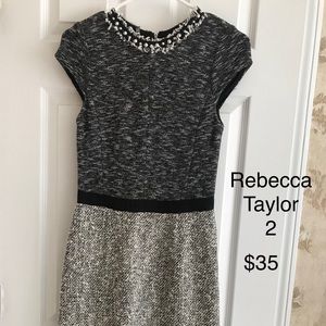 Rebecca Taylor tweed dress. Size 2.